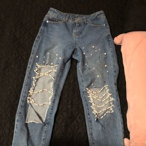 Destreesed pearl jeans